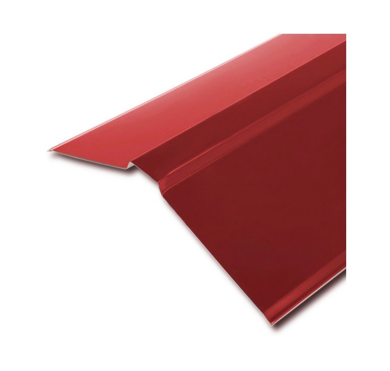 Планка конька плоского 150х150х2000 (ПЭ-3011-0.45) Коричнево-красный